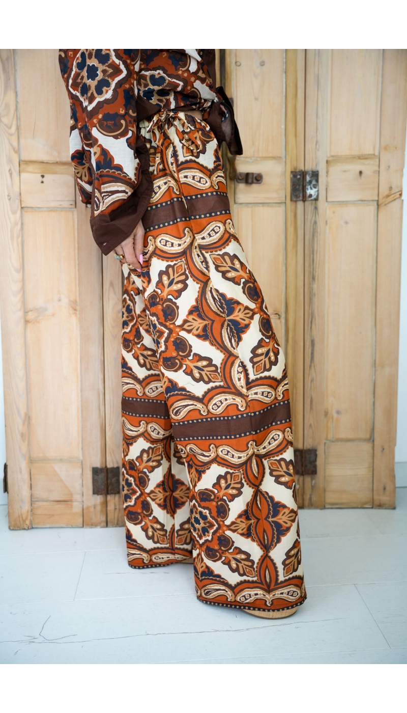 Brick Print Trousers KAYL - Elegant Style and Comfort