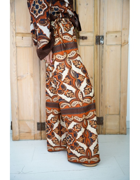 Brick Print Trousers KAYL - Elegant Style and Comfort