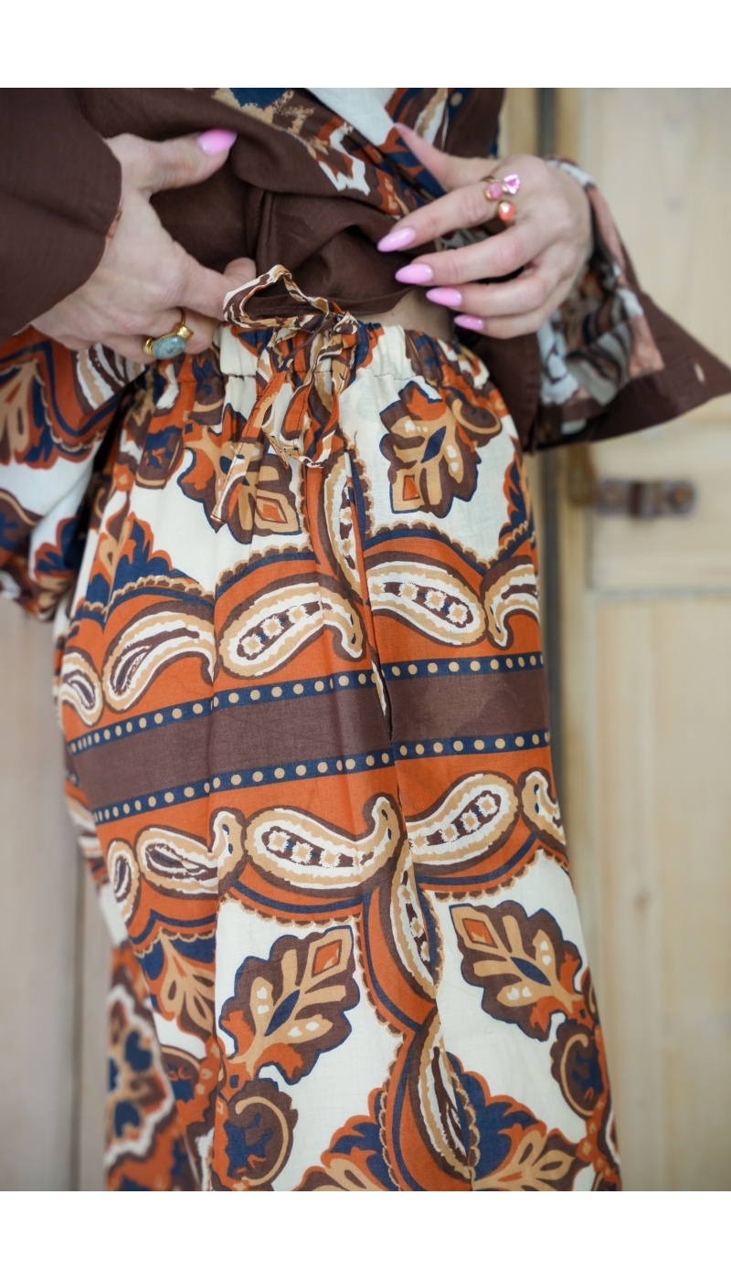 Pantalón Estampado Ladrillos KAYL - Estilo Elegante y Confort