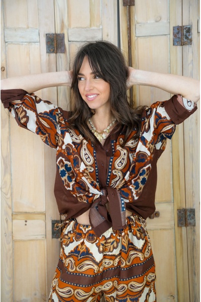 Chemisier Imprimé AZURA Élégant - Parfait pour la maison 2