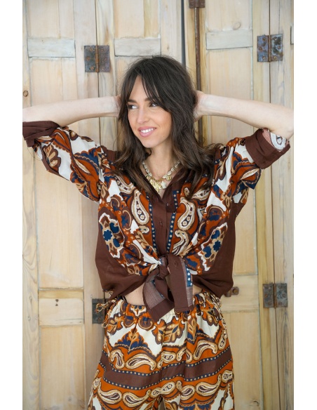 Elegante Blusa Estampada AZURA - Perfecta para el hogar