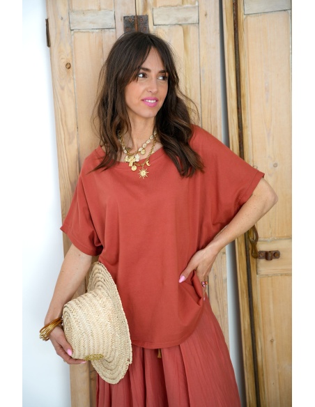Camiseta Rust CHARLINE - Comodidad elegante para todos los días