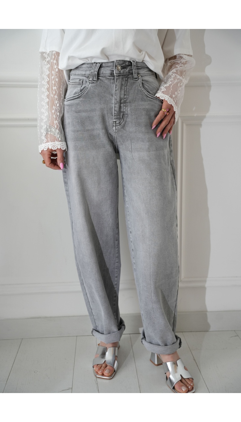 sarah john JEANS GRIS JEANS FEMME