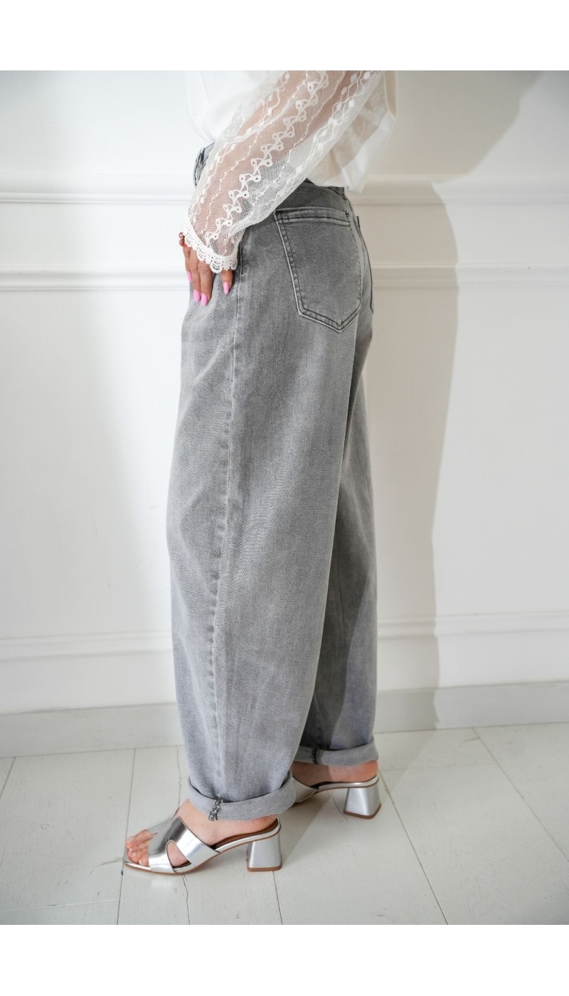 sarah john JEANS GRIS JEANS FEMME