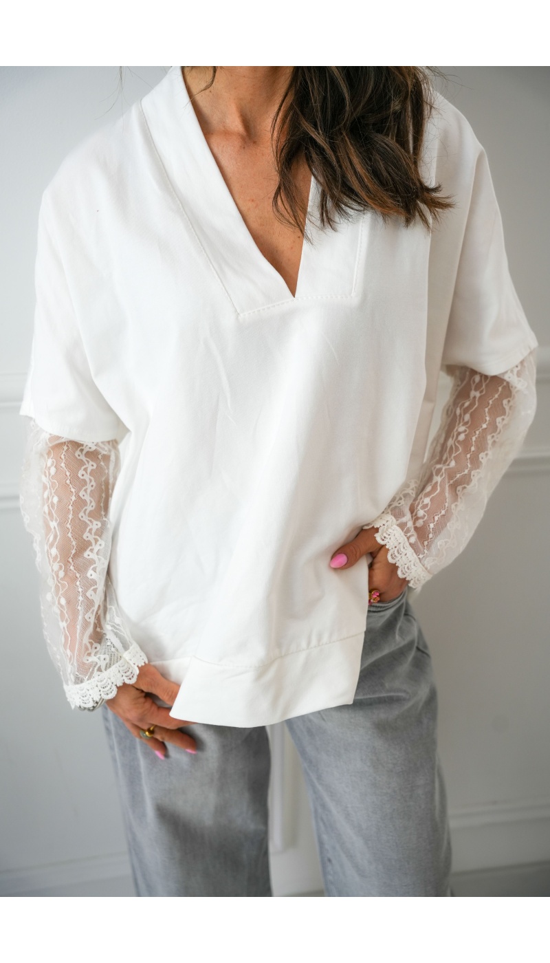 White Lace Top MELO