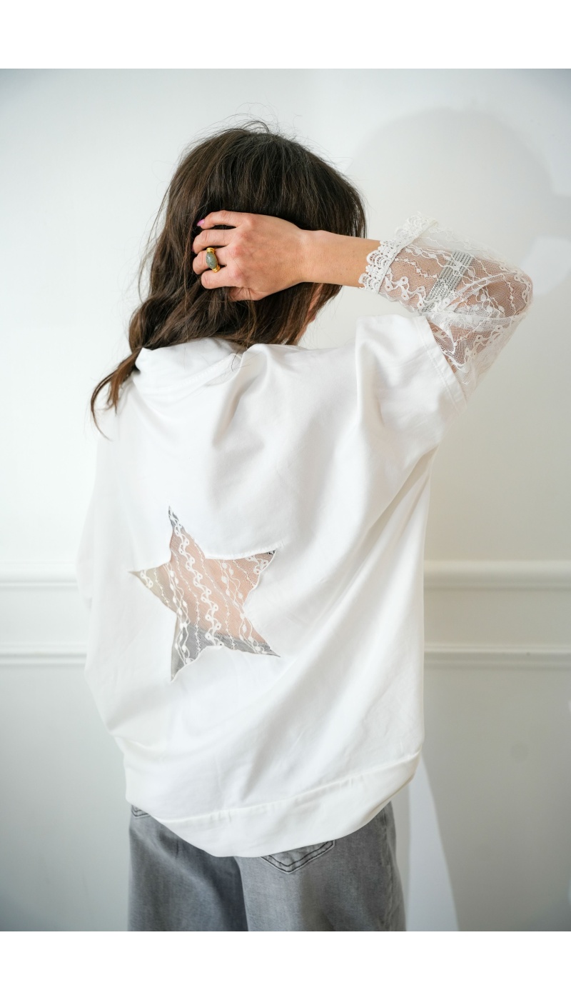 Top de encaje blanco MELO