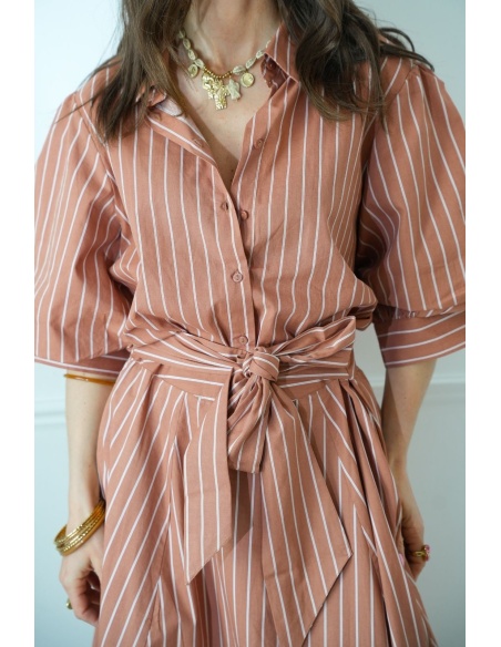 MARINA Blusa Rayas Beige - Elegancia y Confort