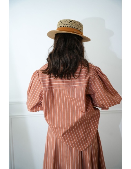 MARINA Blusa Rayas Beige - Elegancia y Confort