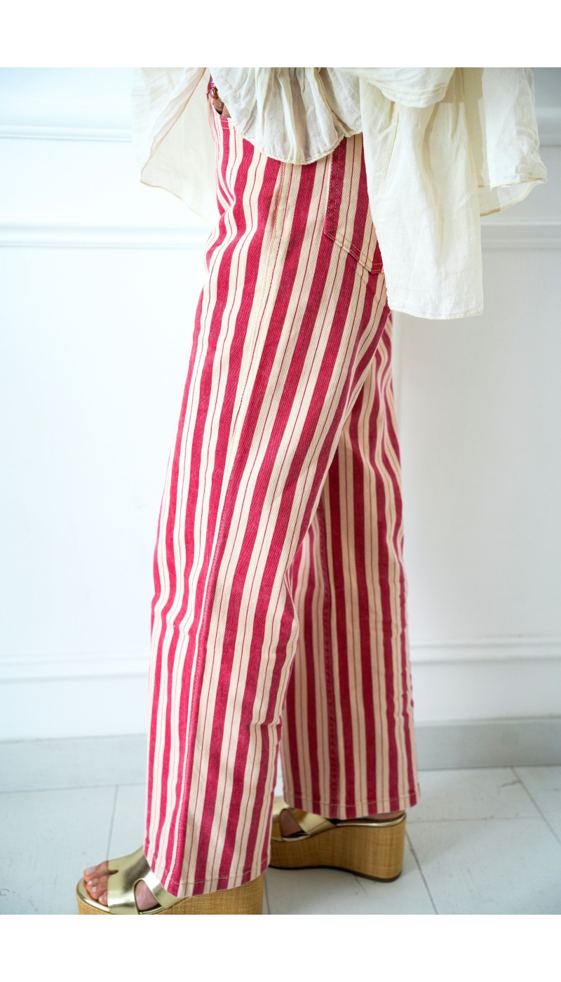 ASTRID Pantaloni a Righe Rosse - Nuovo Arrivo Elegante!