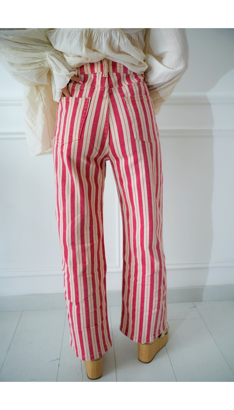 ASTRID Red Striped Pants - Elegant New Arrival!