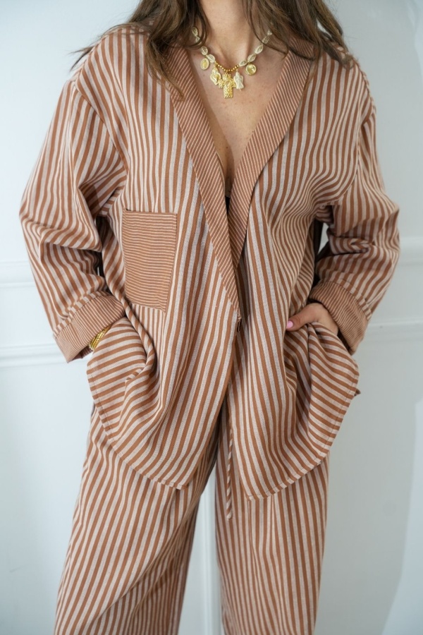 Chaqueta a rayas óxido Johanna OUPY