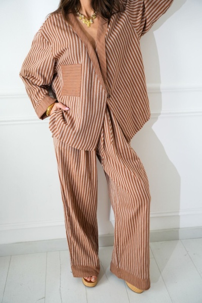 johanna toutoun RAYE CAMEL PANTALON FEMME