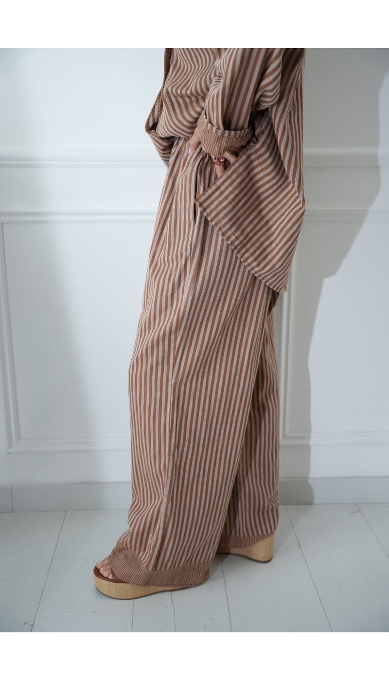 Rost gestreifte Hose Johanna OUPA – Eleganz und Stil