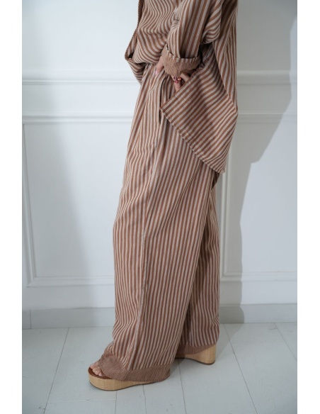 johanna toutoun RAYE CAMEL PANTALON FEMME