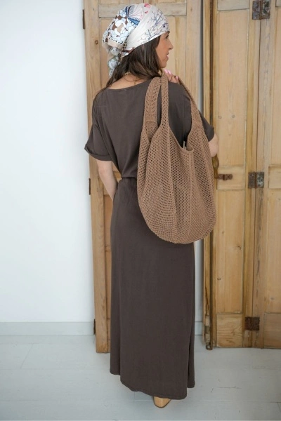 Sac Crochet Marron ISABEL - Élégance et Style Accueil 2