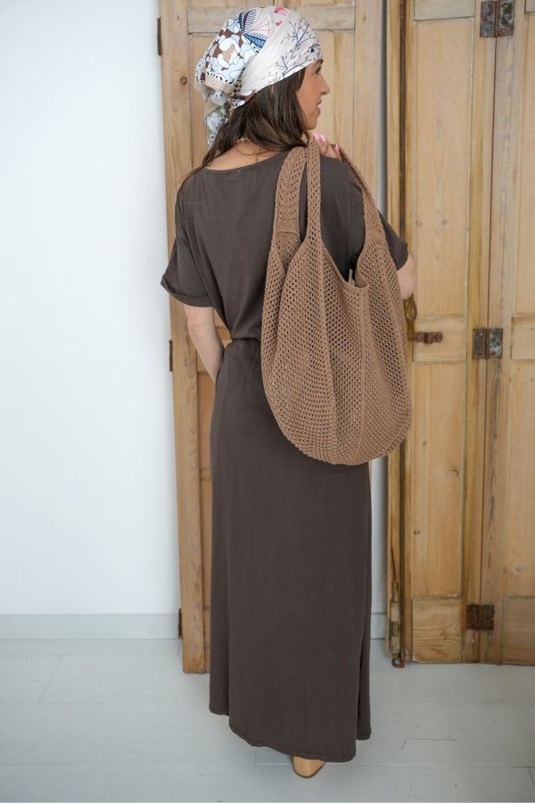 FLORA AND GEAN IMPORT CROCHE MARRON SAC FEMME 2