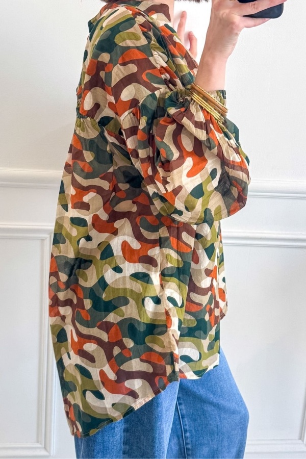 PANDORA Green Camouflage Blouse 2