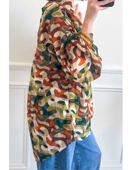 PANDORA Blusa Camuflaje Verde