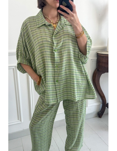 Green Check Blouse GREENA