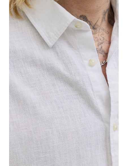 White Linen Shirt JJESUMMER