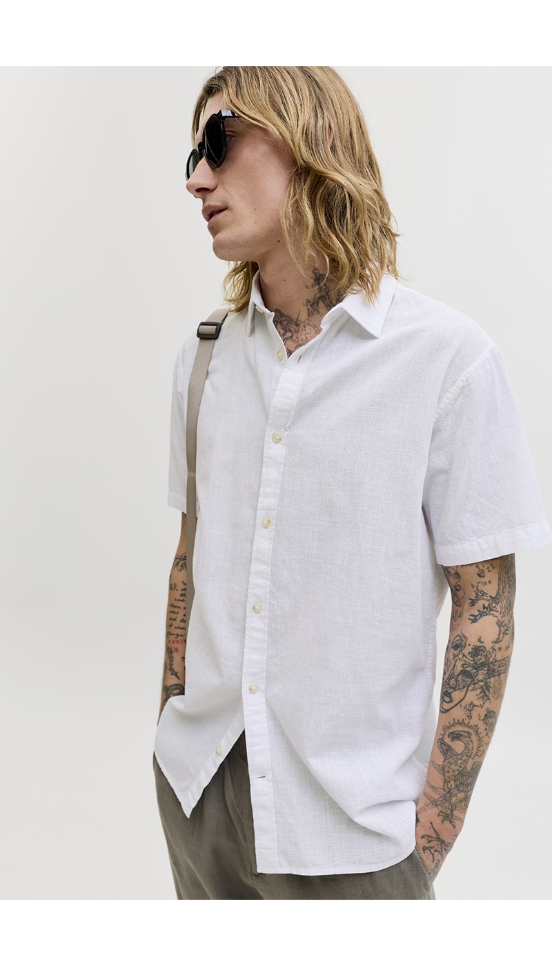 White Linen Shirt JJESUMMER
