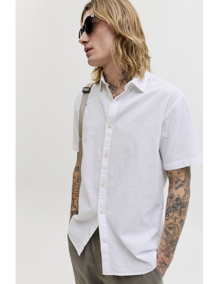 Camicia in lino bianco JJESUMMER