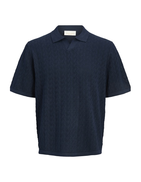 JORTYLER Sky Captain Openwork Polo Shirt