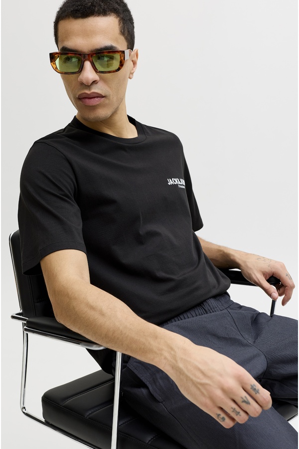 T-Shirt Schwarz JPRBLAOSCAR