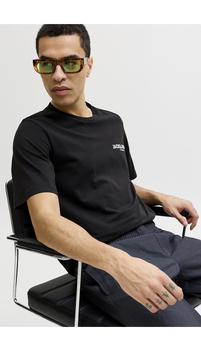 Camiseta Negra JPRBLAOSCAR