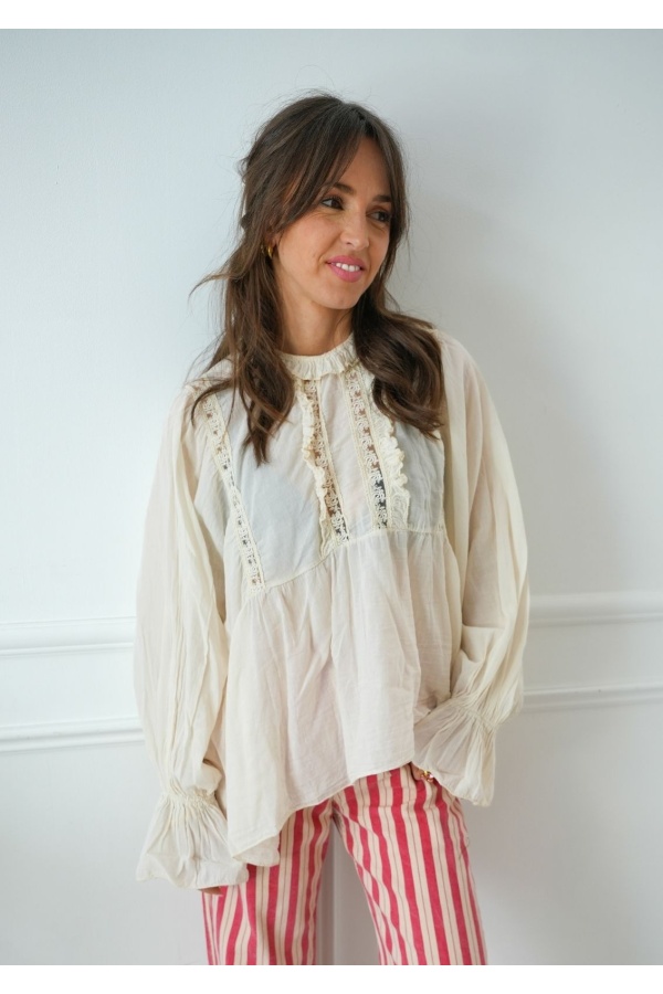 Ecru Lace Blouse NINON