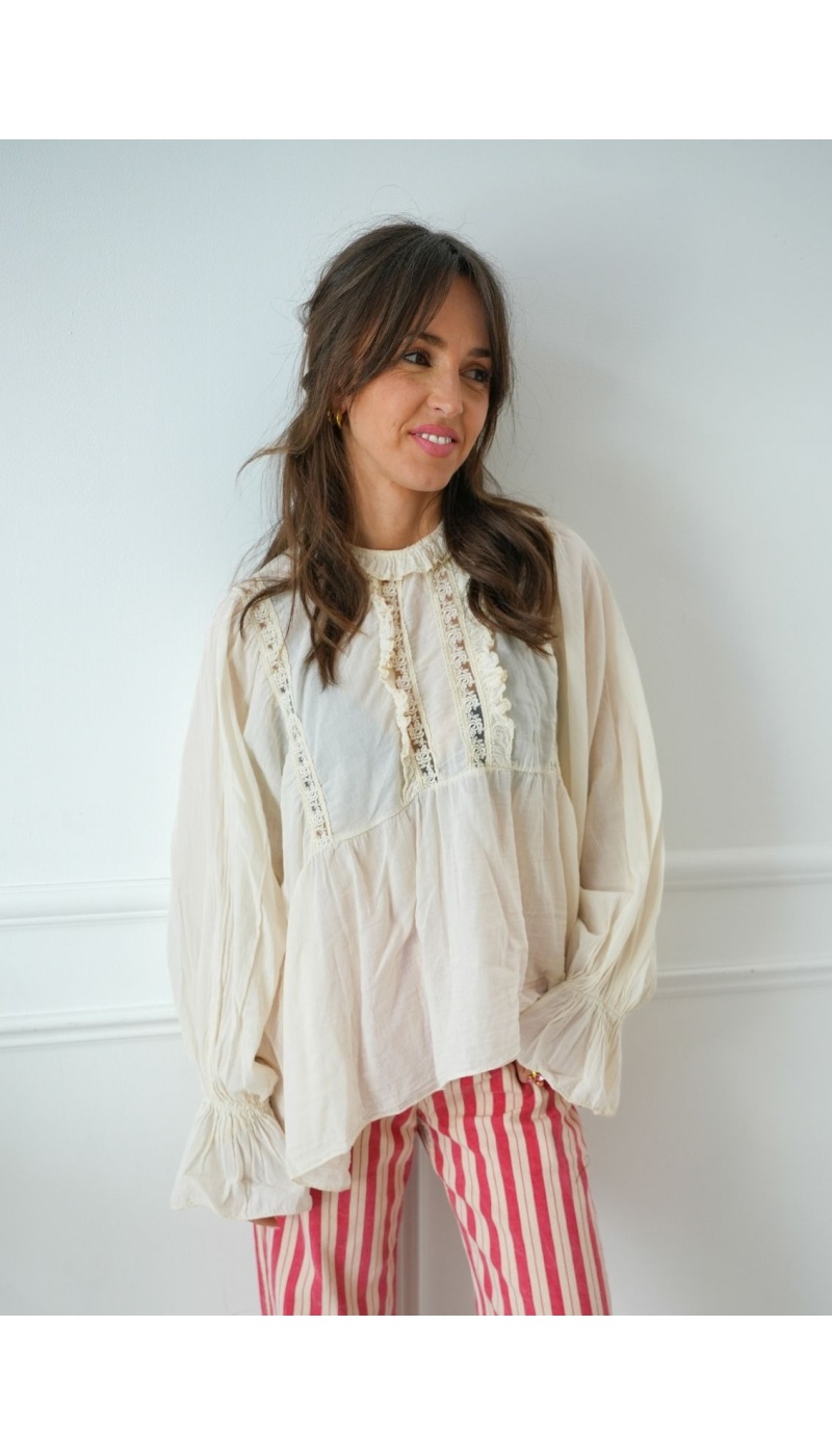 Ecru Lace Blouse NINON
