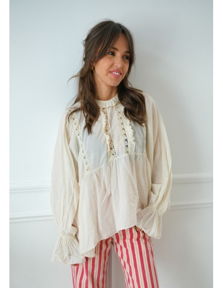 Blusa Encaje Crudo NINON
