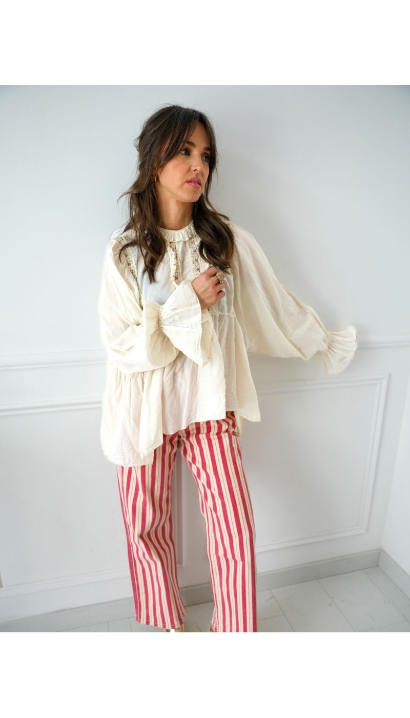 Blouse Dentelle Ecrue NINON