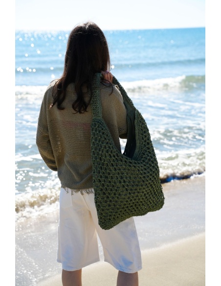 FLORA AND GEAN IMPORT RAFIA KAKI SAC FEMME