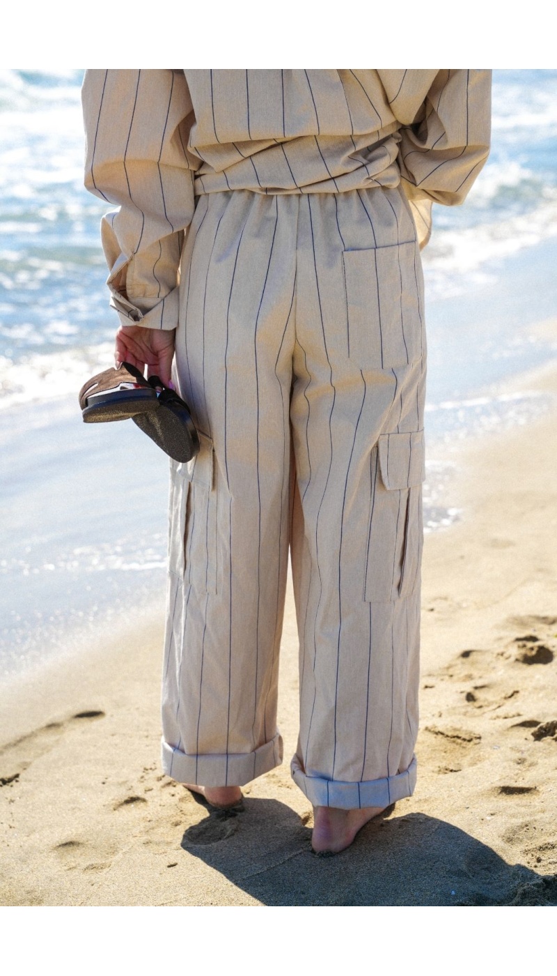 Pantalón de mujer Johanna Toutoun Trais Crudo - Chic y con estilo