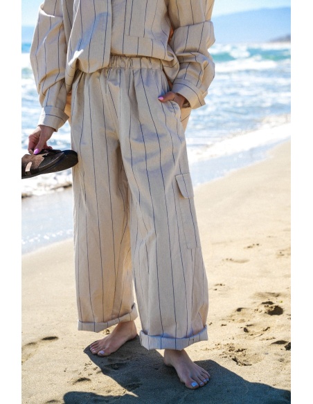 Johanna Toutoun Trais Ecru Pantalon Femme - Chic & Stylish