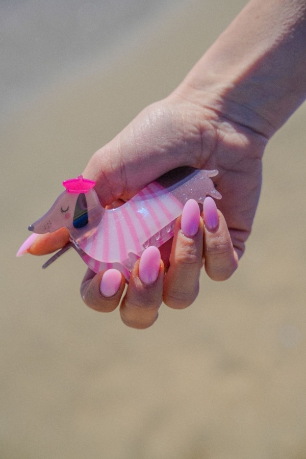 Fermaglio per capelli rosa per cani NALA