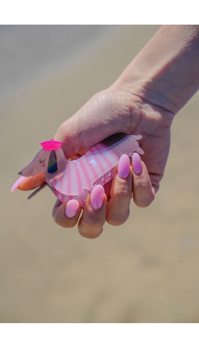 Fermaglio per capelli rosa per cani NALA