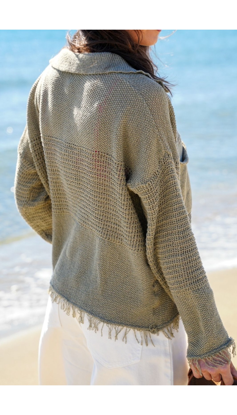 Khaki Banditas Crochet Top PADEL