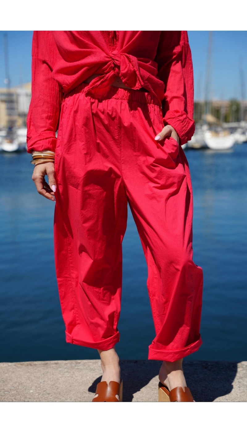 w.studio PANTALÓN MUJER UNI ROJO