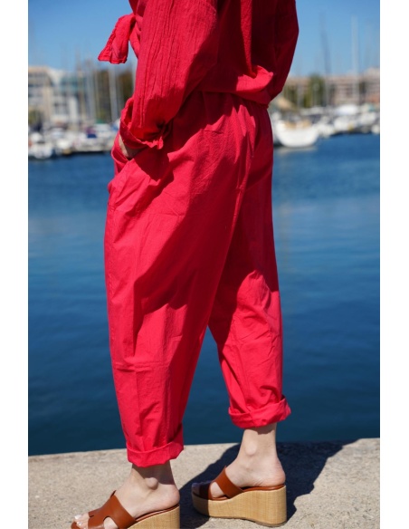 w.studio PANTALÓN MUJER UNI ROJO