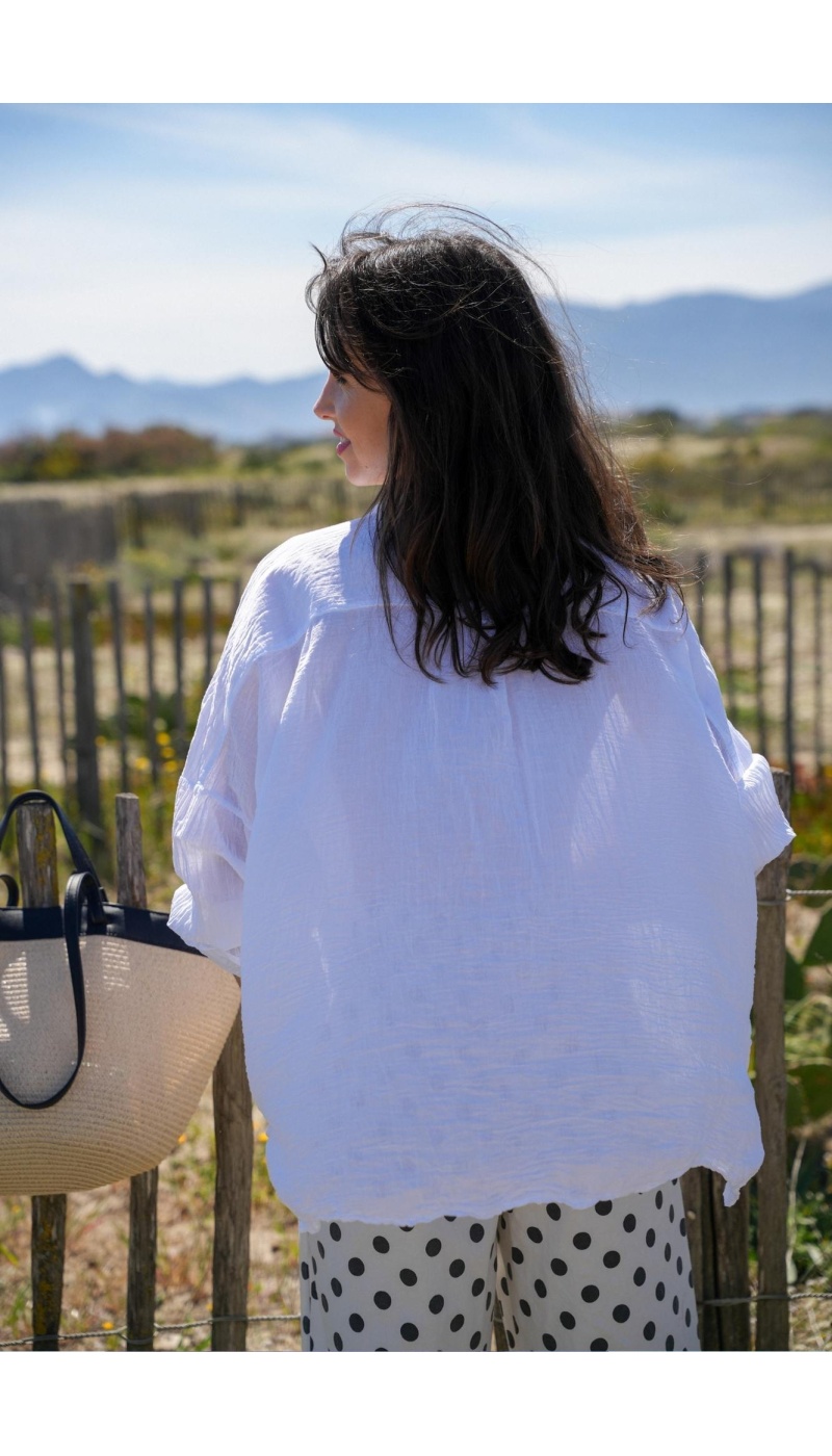 Banditas AGATA White Blouse - Elegance and Style