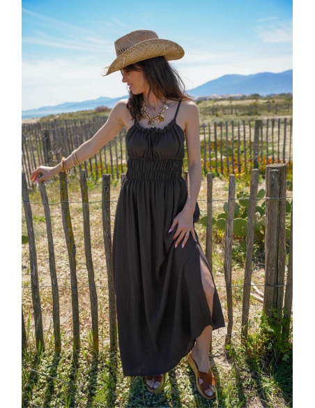 Vestido Tirantes Marrón ADELE - Elegancia y Comodidad en Casa