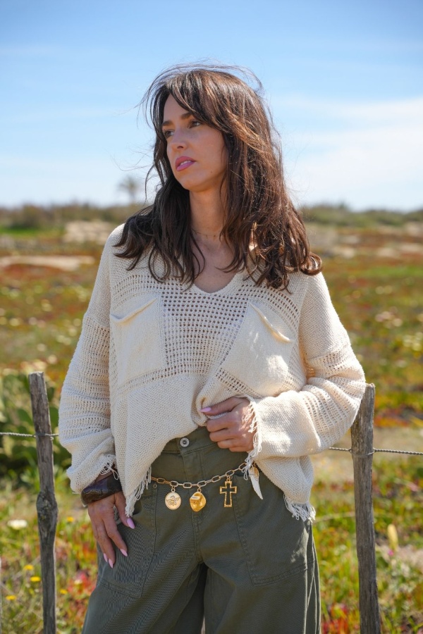 Banditas PADEL Top Crochet Crudo - Estilo y Comodidad