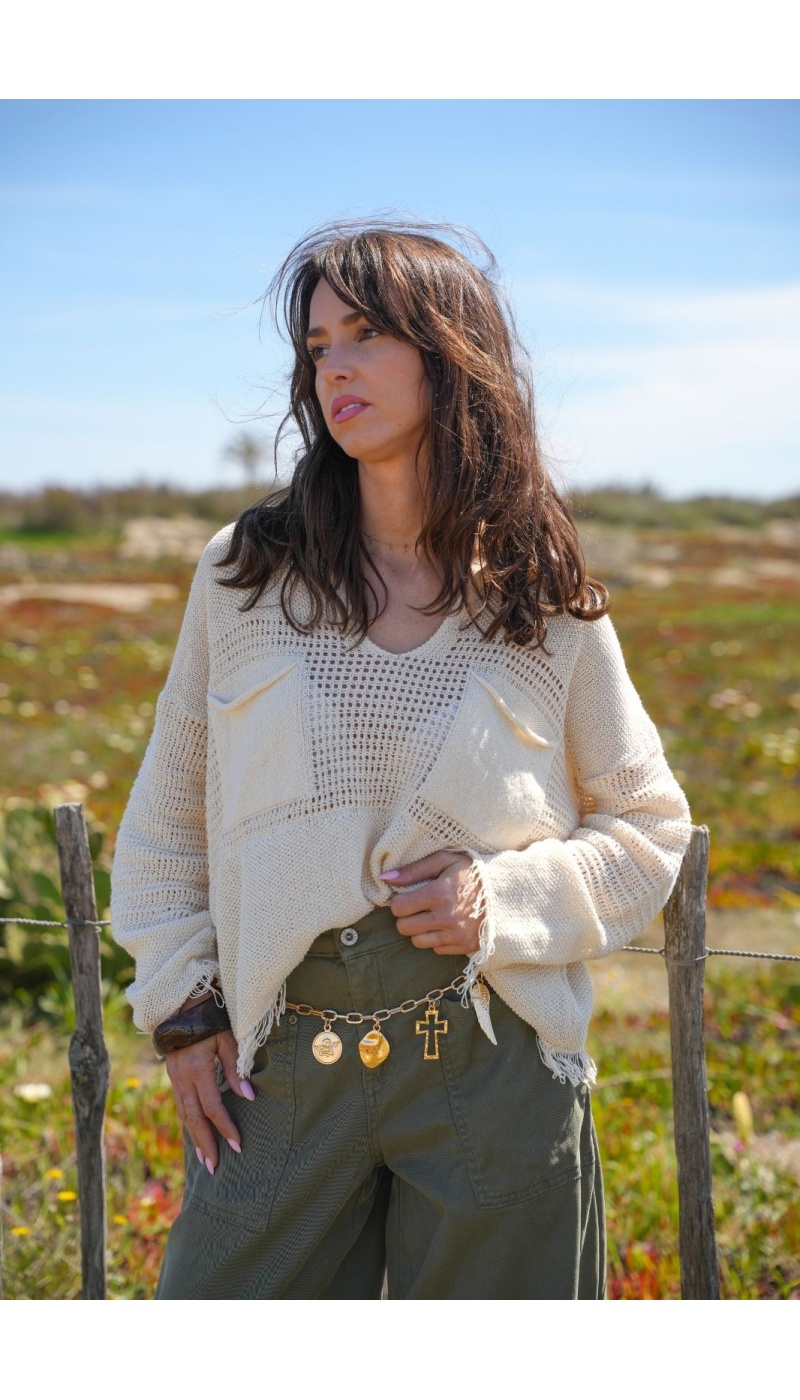 Haut Crochet Ecru Banditas PADEL - Style & Confort