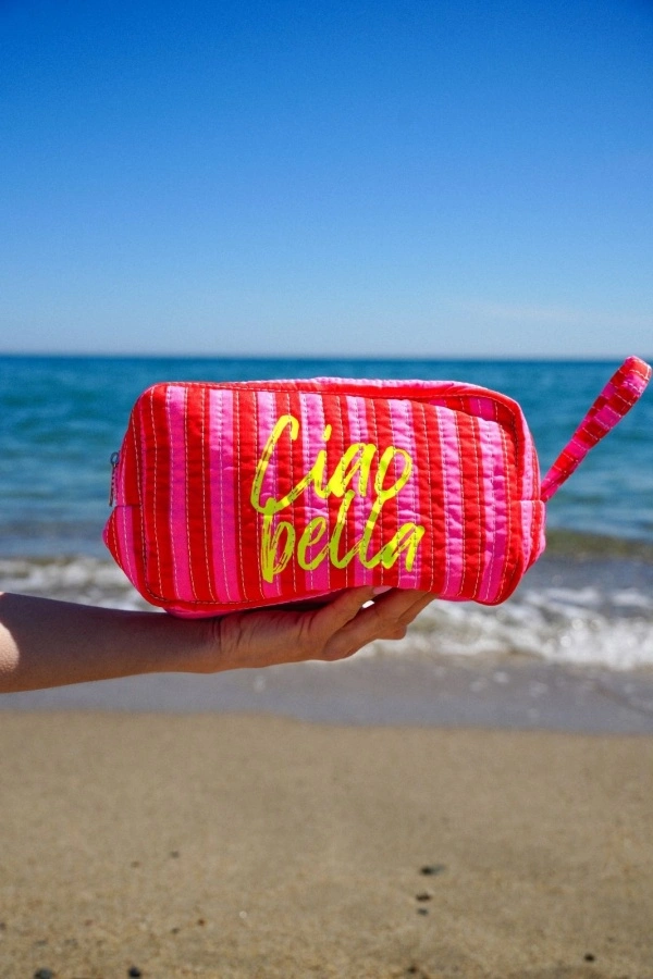 Pochette Rayé Rose CIAO BELLA