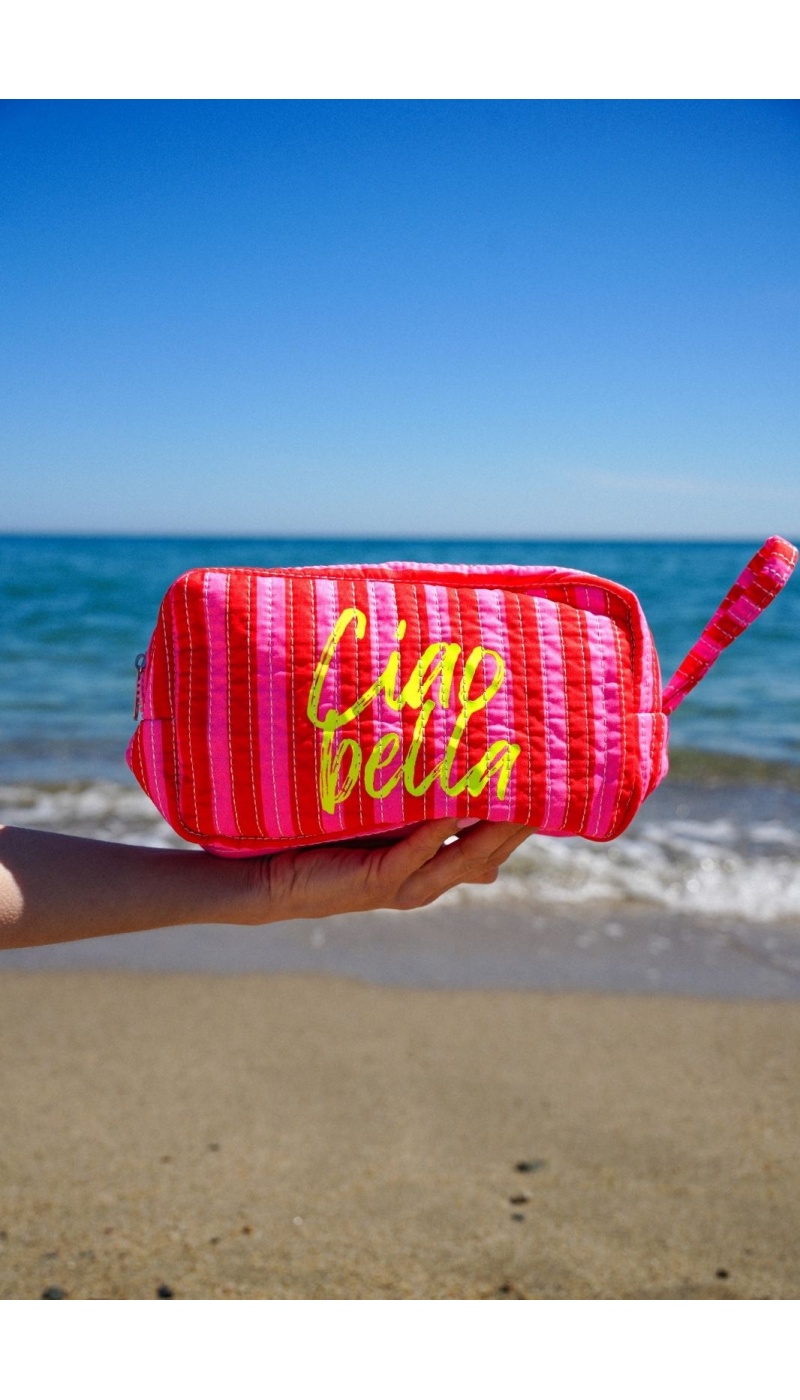 Pochette Rayé Rose CIAO BELLA