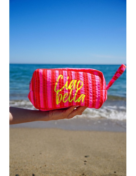 Pochette Rayé Rose CIAO BELLA