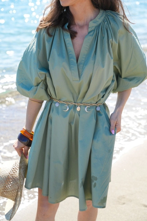 Kaki Robes Femme - Style Chic & Confortable