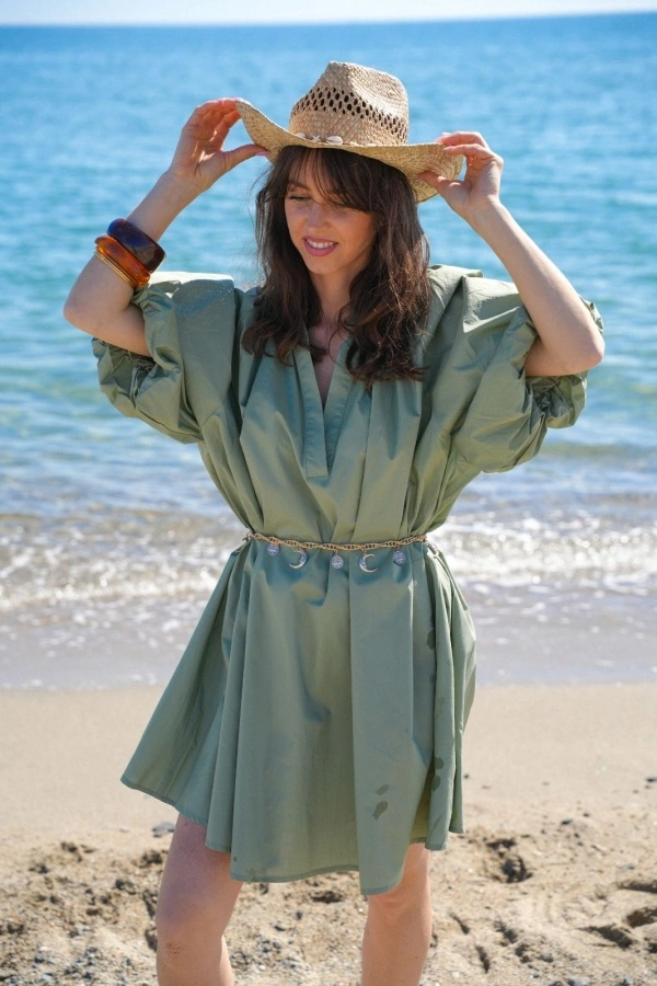 Kaki Robes Femme - Style Chic & Confortable 2
